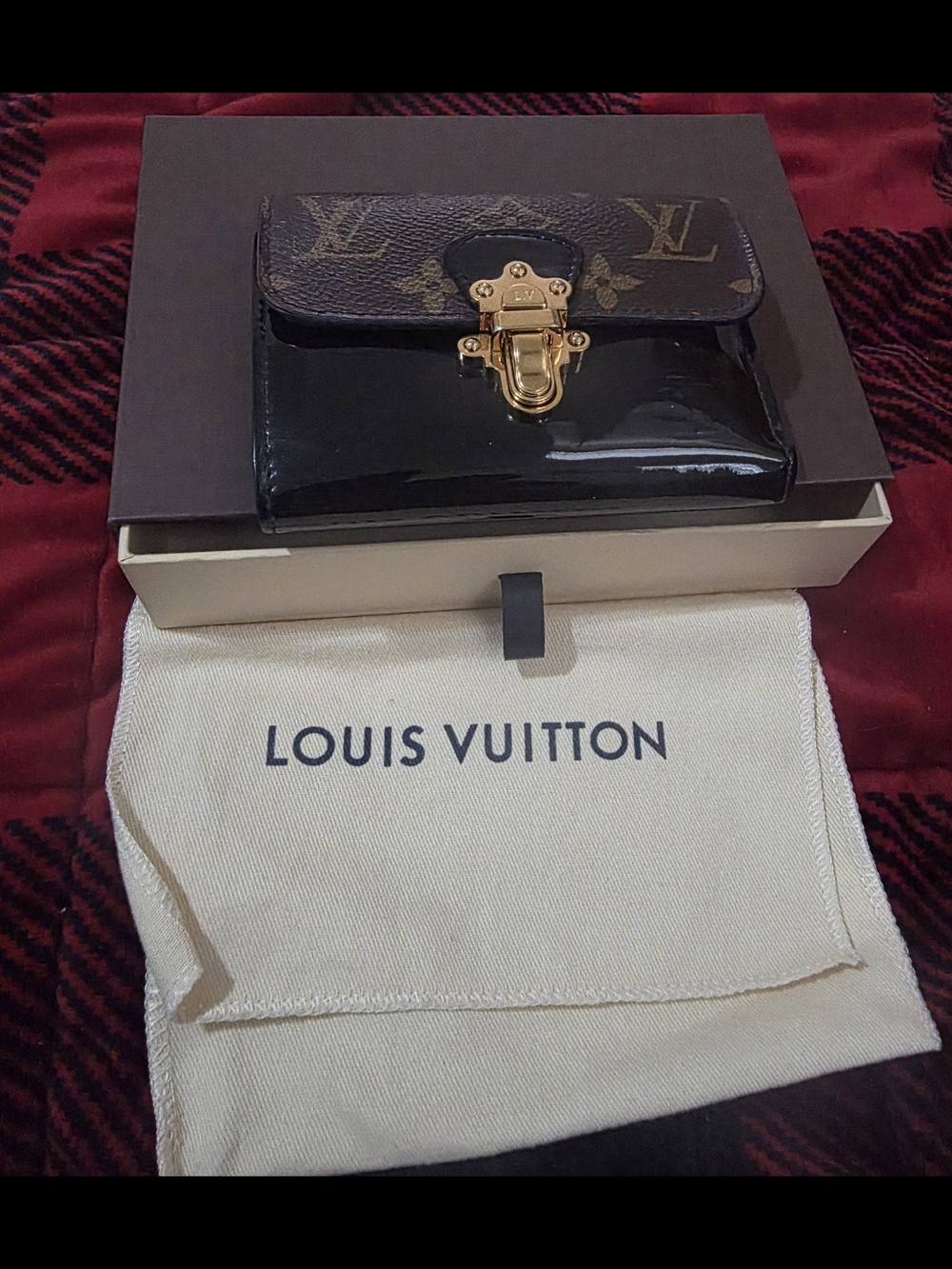 Louis Vuitton Cherry Wood Compact Wallet.